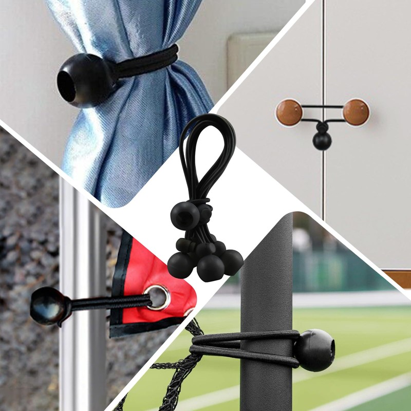 Universal Bungee Tie Downs, MARRTEUM Ball Bungee Cords Multipurpose Elastic