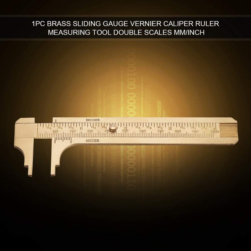 FTVOGUE Vernier Calliper Brass Calliper Ruler Measuring Tool Mini Pocket