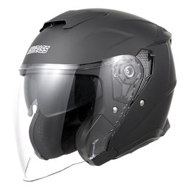 Jet Helmet with Visor and Sun Visor ECE 22.06 - Scooter Helmet for Moped, Removable Inner Lining, Model 836