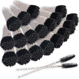 500 Cepillos Desechables para Pestañas - Kit de Aplicadores de Maquillaje Y Varitas de Rímel Mejorados para Extensiones de Pestañas, Maquillaje Y Cuidado de Cejas (Negro)