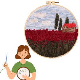 Traziewell Embroidery Kits for Adults - Cross Stitch Kits Pre Printed Embroidery Sewing Starter Kit for Beginners Embroidery Kits Home Decor 0808