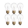 KOR (Pack of 6) A15 25W Incandescent Appliance Bulbs –
