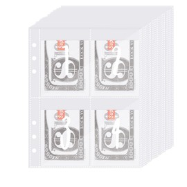 Pack of 25 A5 Folder Sleeves, 100 Budget Envelopes with Markings from 1 to 100, Money Storage, Budget Folder Accessories (25 Folder Sheets)