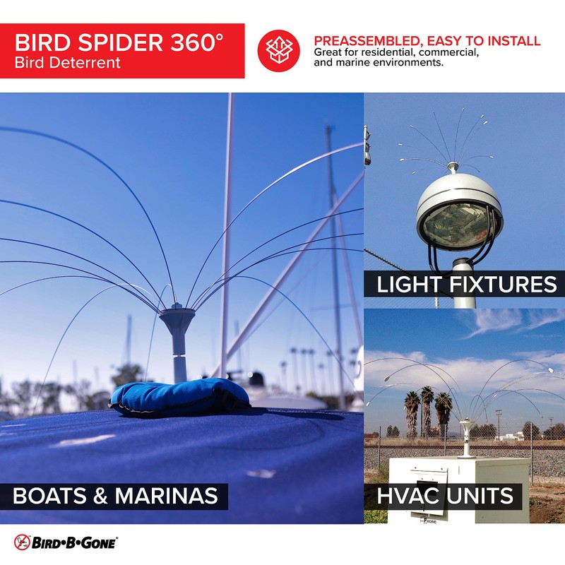 Bird B Gone - Bird Spider 360 Repellent - Deters