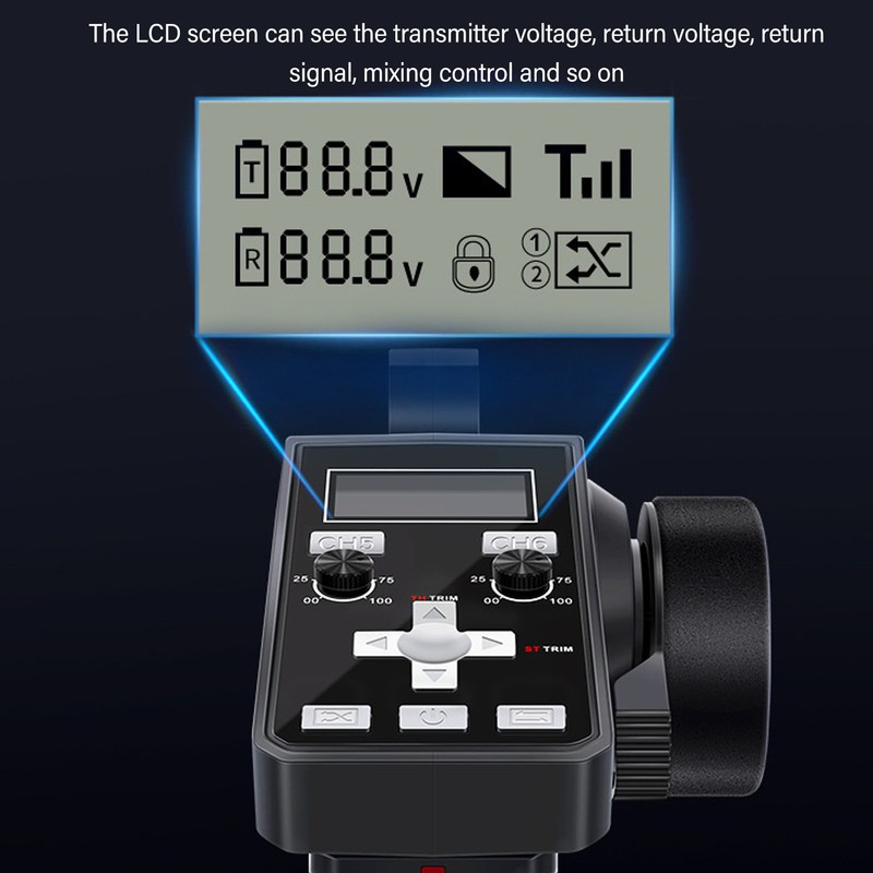 2.4GHz 6 Channel Transmitter Receiver Professional High Sensitivity One Hand
