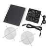 Solar Panel Fan 10W Exhaust Fan Dual Layer Metal Shell