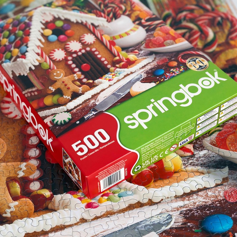 Springbok's Gingerbread House 500 Piece Jigsaw Puzzle Showcases a Tasty