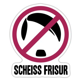 Spreadshirt Against s Scheiss Hairstyle Stickers, 10 x 10 cm, Matt White