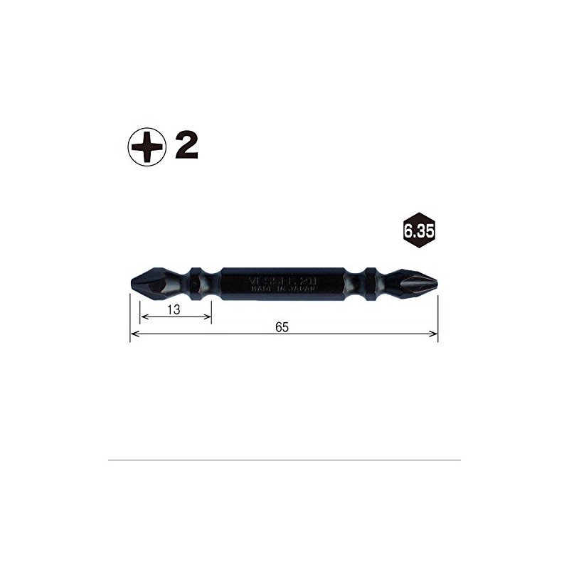 Vessel Double-Ended Sakisbo Bit with Magnet for Tapping Drill Screws