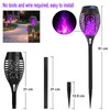 Solar Outdoor Lights 6 Pack, Purple Torches With Flickering Flame,