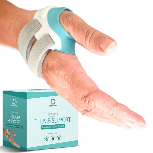 ACTIVIVAS Ortho Thumb Support for Arthritis, Tendonitis, Thumb Splint for Sprains and Strains, Thumb Spica, CMC Thumb Protector for Pain Relief, R L