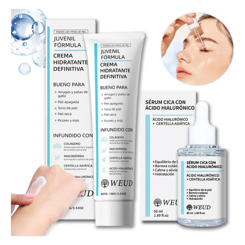 Weud Centella Asiatica Nicotinamide Reparadora Crema Kit