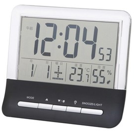 NITORI 8172782 Radio Digital Table Clock 001LT Black