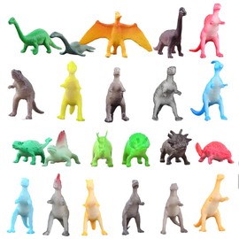 YeoNational&Toys 72 Pieces Mini Dinosaur Set, Figures of Dinosaurs, Plastic Dinosaurs, Animal World, Play Set, Toy for Boys, Safe Material, Party Accessories, Learning Materials