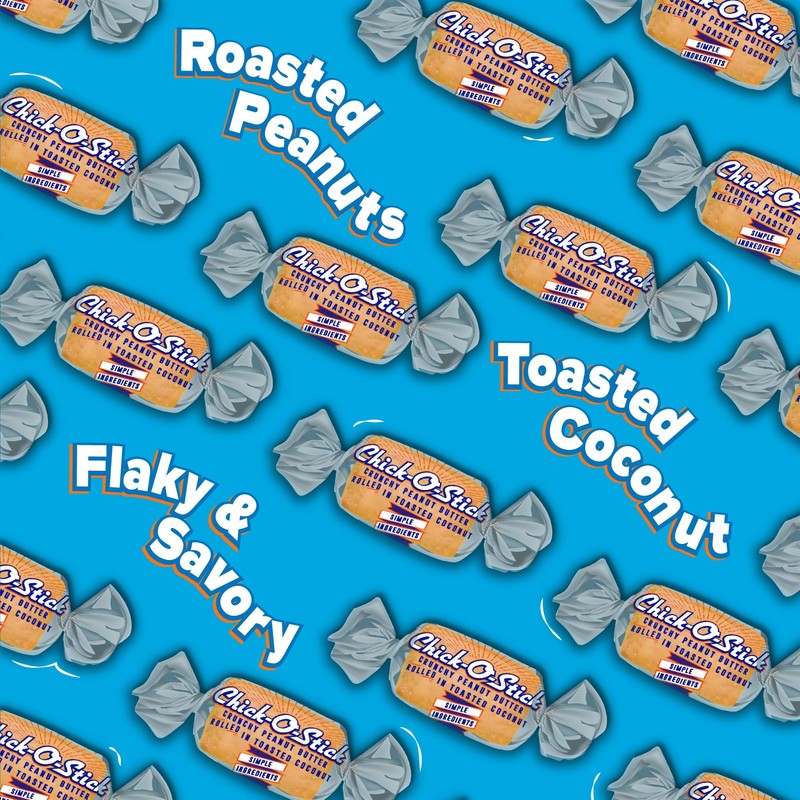 Chick o stick Mini Bite Size Coconut Butter Candy, Crunchy