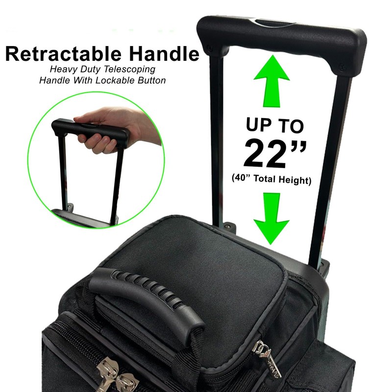 Pyramid Path Pro Deluxe Double Roller Bowling Bag (Black/Purple)