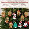 12 Pcs Gingerbread Man Ornaments for Christmas Tree