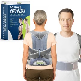 The Natural Posture Posture Corrector for Men and Women - Lumbar Back Brace and Shoulder Straightener - Helps Provide Lower Back Support and Relief - Adjustable, Comfortable and Easy to Wear