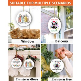 Bookworm's Delight - Book Lovers Ornaments for Christmas Tree 2024 - Keepsake Gifts for Book Lovers, Teachers, Librarians & Friends