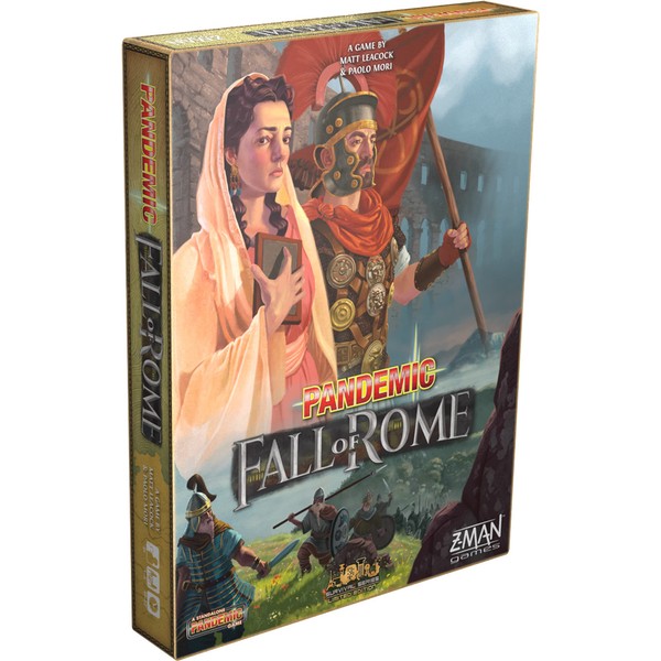 Pandemic Fall of Rome, Adults and Family,Cooperative Board Game | Ages 8+ | 1 to 5 Players | Average Playtime 45-60 Minutes | Made by Z-Man Games