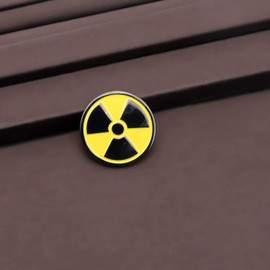 Radiation Symbol Jewelry Radiation Symbol Lapel Hat Tie Cap Pin Radioactive Pin Yellow Radiation Warning Sign (Radiation Symbol Pin eu)