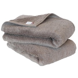 Bloom Imabari Towel, Certified FUu, Bath Towel, Set of 2, Soft, Fluffy, Thick, Water Absorbent, Hotel Specifications, Made in Japan, 100% Cotton (Ash Brown)