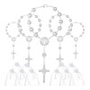 L 20 Pulseras De Rosario For Bautizo Con Cruz Y