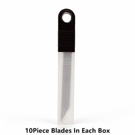 Umaki Black Carbon Steel Snap off Blades Retractable Utility Knife Blades for 9mm Box Cutter/Office Knife - 50 Piece