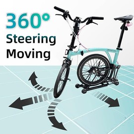 58mm Omni Rack Omini Wheels (S3 level) All Black Limited Editionfor Brompton Folding Bicycle, 20KG Load Omni-direction Roller Replacement Bike Accessories with Bearing [M6*60MM Screws]