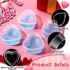 Layhit 100 Pcs Valentine's Day Heart Shaped Storage Containers 1.7