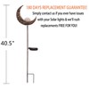HDNICEZM Solar Garden Light Outdoor Decorative, Moon Decor Crackle Glass