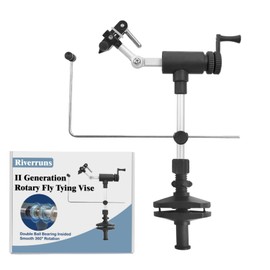 Riverruns N6201 Generation Rotary Fly Tying Vise 360 Degree Rotation Ultra Light Rotary Fly Vise (Black Color)