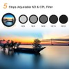 K&F CONCEPT 67mm 2-in-1 Variable Adjustable ND Filter Neutral Density