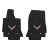 Fits 2014-2018 C7 Corvette Stingray Floor Mats w/ Flags: Black
