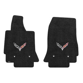 Fits 2014-2018 C7 Corvette Stingray Floor Mats w/ Flags: Black