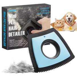 WhiffleTails Pro Dog Hair Remover for Car, Carpet and Upholstery, Reusable Rubber Pet Hair Tool for Dog and Cat Fur on Sofas, Rugs and Vehicle Seats