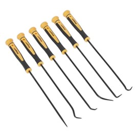Sealey S01104 Extra Long Pick and Hook Set, 6 Pieces