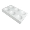 1PC White Porcelain Spot Plate 6 Wells Laboratory Spotting Reaction