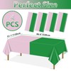 PTECDROTS 4Pcs Pink and Green Tablecloths Rectangular Plastic Table Covers