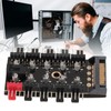 PC Chassis Fan Hub CPU Cooling Hub 10 Port 12V