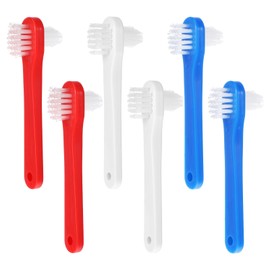 6 Stück Doppelseitige Prothesenzahnbürste,Tragbare Zahnbürste Hart,Effizient Prothesenreinigung,Prothesenreinigungsbürsten für Zahnersatz,Zahnprothesen,Gebiss,Retainer,Aligner,Zahnschiene