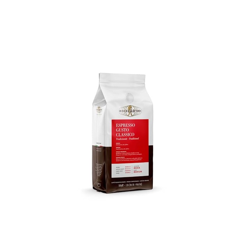 Miscela d'Oro Espresso Gusto Classico – 1.1 lb (500g) Italian