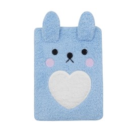 ZGMYC Plush Bunny Notebook Diary for Girls Kids A5 Lined Fuzzy Journal Cute Heart Writing Drawing Notepad 160 Pages