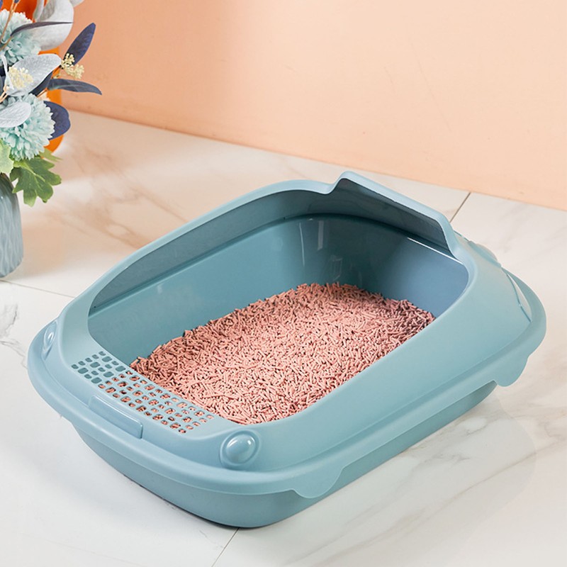 Semi Enclosed Cat Litter Box Odor Insulation Prevent Slip Large