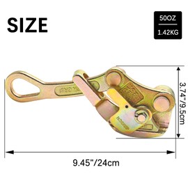 Luomorgo 2 Ton Cable Grip Puller Wire Grip Rope Jaw Cable Puller Tool for Wire Rope, Pulling 4409 Lbs