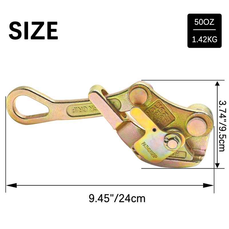Luomorgo 2 Ton Cable Grip Puller Wire Grip Rope Jaw