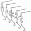 Aodaer Pack of 5 Christmas Stocking Holder Hooks Metal Fireplace