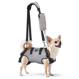 Ownpets Arnés de Elevación para Perros, Bolsa de Cabestrillo para Protección de Columna Vertebral, Soporte de Cuerpo Completo, Chaleco de Apoyo para Ayudar a Perros Envejecidos, al Aire Libre, XS