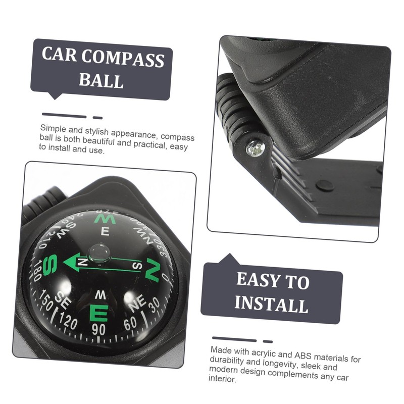 GLEAVI Car Compass Vehicle Car Mount Compass Handheld Compass Ball
