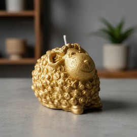Vela De Borrego Dorado Aromática Decorativa Regalo Navidad Dorada Borreguito